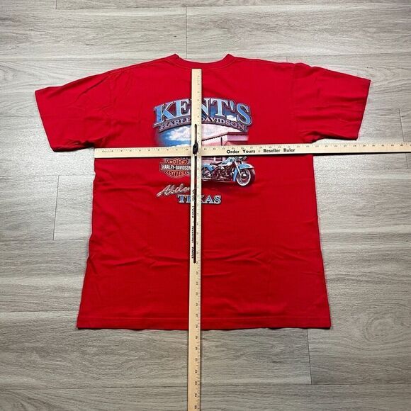 Harley Davidson Shirt Mens Extra Large Red Abilene Texas Motorcycle Graphic - Picture 8 of 11